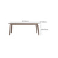 Mesa de comedor estilo Glam, mesa de comedor rectangular de piedra en blanco