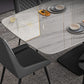 Modern Dining Table Stone Dining Room Dining Table with Metal Base Clearhalo 'Dining Tables & Seating' 'Dining Tables' 'dining_table' 'furn' 'furn_dining_table' 'Furniture' 'Kitchen & Dining Furniture' 6740303
