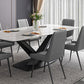Modern Dining Table Stone Dining Room Dining Table with Metal Base Clearhalo 'Dining Tables & Seating' 'Dining Tables' 'dining_table' 'furn' 'furn_dining_table' 'Furniture' 'Kitchen & Dining Furniture' 6740304