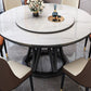 Modern Style Dining Table Round Dining Table with Turntable for Kitchen Clearhalo 'Dining Tables & Seating' 'Dining Tables' 'dining_table' 'furn' 'furn_dining_table' 'Furniture' 'Kitchen & Dining Furniture' 6740338