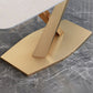 Mesa de comedor rectangular de piedra Glam, mesa con pedestal dorado para comedor