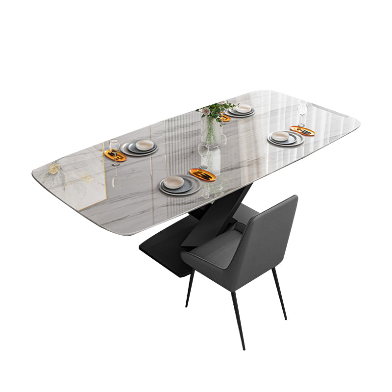 Dining Room Dinner Table Contemporary Dining Table with Pedestal Base Clearhalo 'Dining Tables & Seating' 'Dining Tables' 'dining_table' 'furn' 'furn_dining_table' 'Furniture' 'Kitchen & Dining Furniture' 6740360