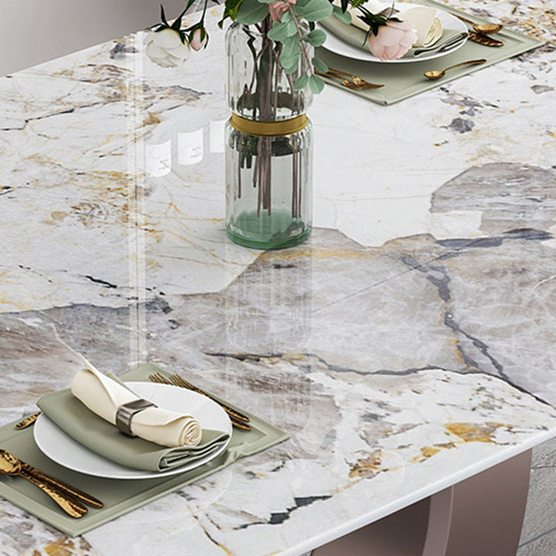 Dining Room Dinner Table Contemporary Dining Table with Pedestal Base Clearhalo 'Dining Tables & Seating' 'Dining Tables' 'dining_table' 'furn' 'furn_dining_table' 'Furniture' 'Kitchen & Dining Furniture' 6740362