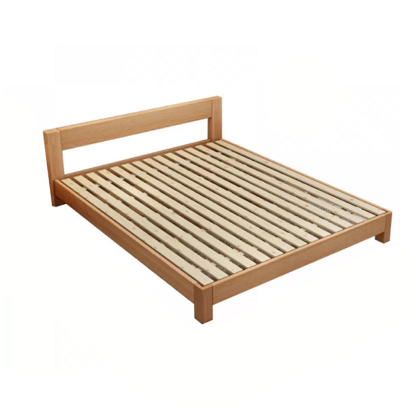 Modern Bed Frame Mattress Included Bed with Custom Four Legs Wood Headboard Included Clearhalo 'Bedroom Furniture' 'Beds' 'furn' 'furn_beds' 'Furniture' 6740386