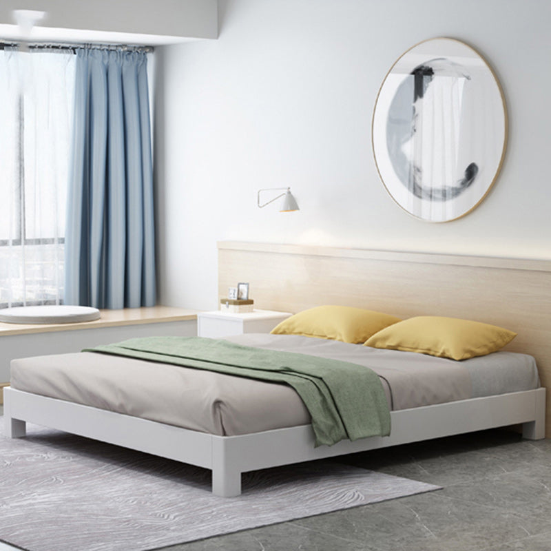 Modern Bed Frame Mattress Included Bed with Custom Four Legs White Headboard Not Included Clearhalo 'Bedroom Furniture' 'Beds' 'furn' 'furn_beds' 'Furniture' 6740387