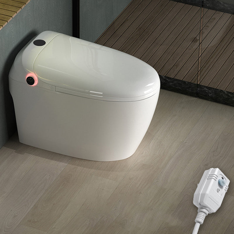 Contemporary Elongated Toilet Bowl White One Piece Toilet with Glazed Surface Clearhalo 'Bathroom Remodel & Bathroom Fixtures' 'Home Improvement' 'home_improvement' 'home_improvement_toilets' 'Toilets & Bidets' 'Toilets' 6740988