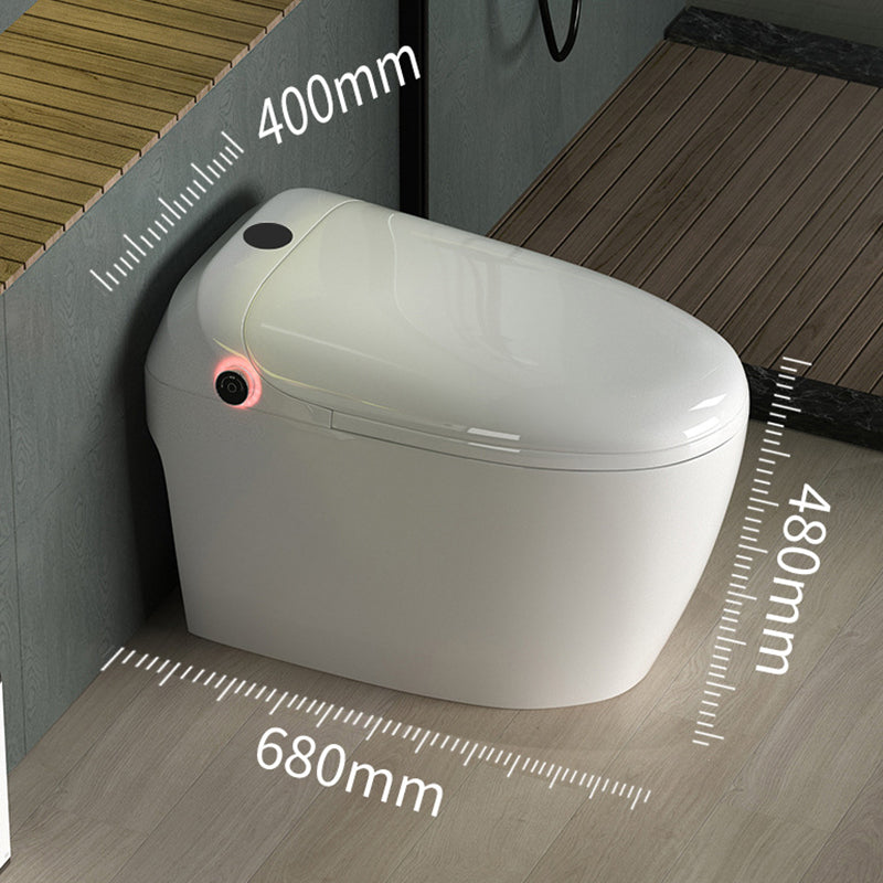Contemporary Elongated Toilet Bowl White One Piece Toilet with Glazed Surface Clearhalo 'Bathroom Remodel & Bathroom Fixtures' 'Home Improvement' 'home_improvement' 'home_improvement_toilets' 'Toilets & Bidets' 'Toilets' 6740990