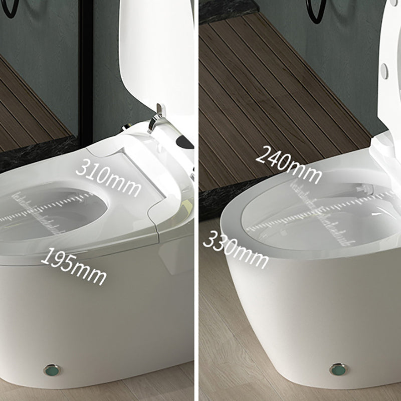 Contemporary Elongated Toilet Bowl White One Piece Toilet with Glazed Surface Clearhalo 'Bathroom Remodel & Bathroom Fixtures' 'Home Improvement' 'home_improvement' 'home_improvement_toilets' 'Toilets & Bidets' 'Toilets' 6740991