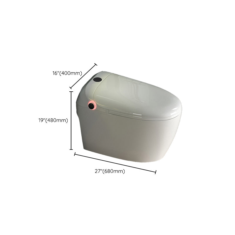Contemporary Elongated Toilet Bowl White One Piece Toilet with Glazed Surface Clearhalo 'Bathroom Remodel & Bathroom Fixtures' 'Home Improvement' 'home_improvement' 'home_improvement_toilets' 'Toilets & Bidets' 'Toilets' 6740999