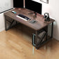 29.53 "H Moderne Office Desk Antique Finish Writing Desk met metalen benen