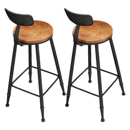 Industrial Style Wood 1/2 Pieces Bar Table Set Rectangle Bar Table for Home Brown 30"H Stools (Set of 2) Clearhalo 'Bar Furniture' 'furn' 'furn_home_bar_bar_sets' 'Furniture' 'Home Bars & Bar Sets' 'home_bar_bar_sets' 'Kitchen & Dining Furniture' 6741989