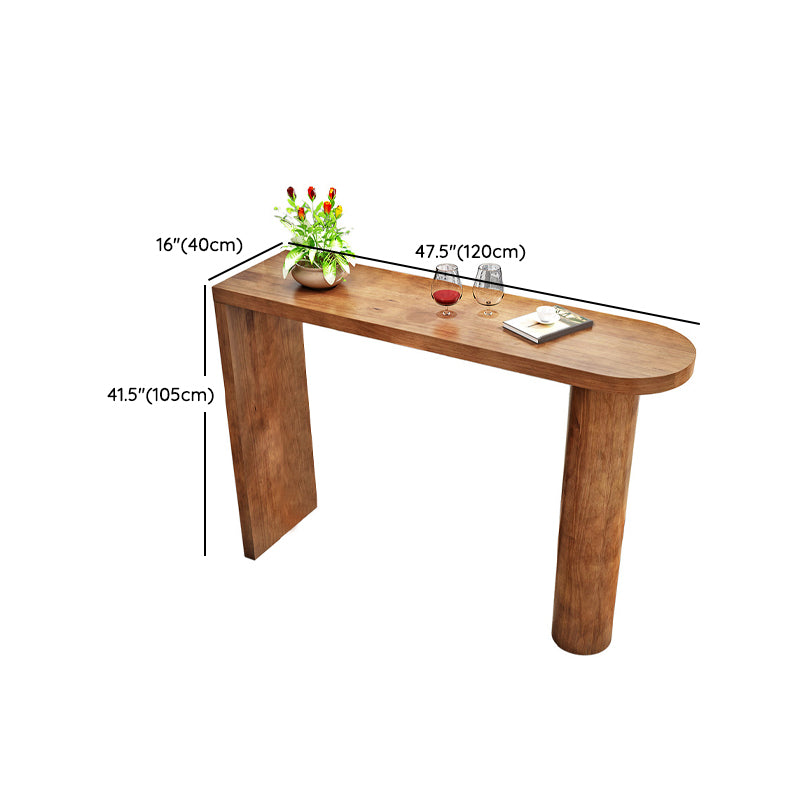 Industrial Style Wood 1/2 Pieces Bar Table Set Rectangle Bar Table for Home Clearhalo 'Bar Furniture' 'furn' 'furn_home_bar_bar_sets' 'Furniture' 'Home Bars & Bar Sets' 'home_bar_bar_sets' 'Kitchen & Dining Furniture' 6742001