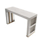 Stone Bar Table Set Modern Style Rectangle 1/2/3 Pieces Bar table with Backless Stools Clearhalo 'Bar Furniture' 'furn' 'furn_home_bar_bar_sets' 'Furniture' 'Home Bars & Bar Sets' 'home_bar_bar_sets' 'Kitchen & Dining Furniture' 6742141