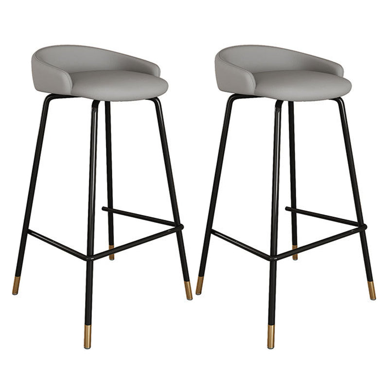 Stone Bar Table Set Modern Style Rectangle 1/2/3 Pieces Bar table with Backless Stools Grey 30"H Stools (Set of 2) Clearhalo 'Bar Furniture' 'furn' 'furn_home_bar_bar_sets' 'Furniture' 'Home Bars & Bar Sets' 'home_bar_bar_sets' 'Kitchen & Dining Furniture' 6742144