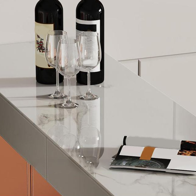 Juego de mesa de bar rectangular de piedra sinterizada de estilo moderno de 1/2/3 piezas para uso doméstico