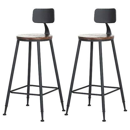 Industrial Style Bar Table Set 1/2/6/11 Pieces Solid Wood Rectangle Table and Stool Set Brown 30"H Stools (Set of 2) Clearhalo 'Bar Furniture' 'furn' 'furn_home_bar_bar_sets' 'Furniture' 'Home Bars & Bar Sets' 'home_bar_bar_sets' 'Kitchen & Dining Furniture' 6742175