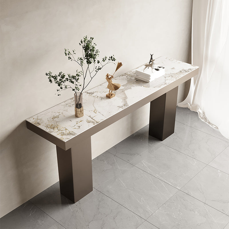 Juego de mesa de Bar Industrial de 1/2/3 piezas, mesa de mostrador de piedra rectangular con taburetes altos