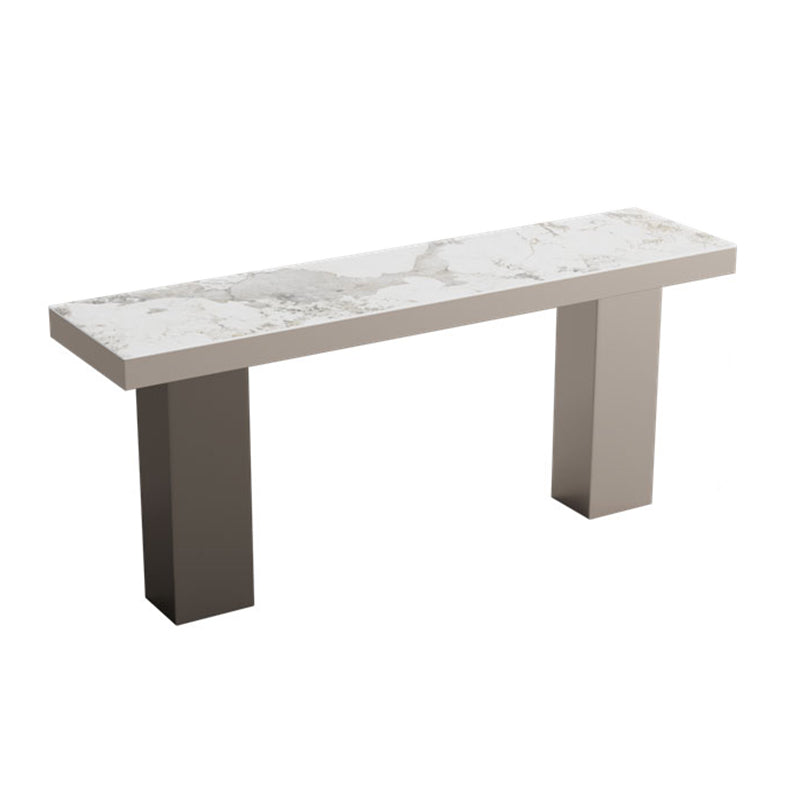 Juego de mesa de Bar Industrial de 1/2/3 piezas, mesa de mostrador de piedra rectangular con taburetes altos