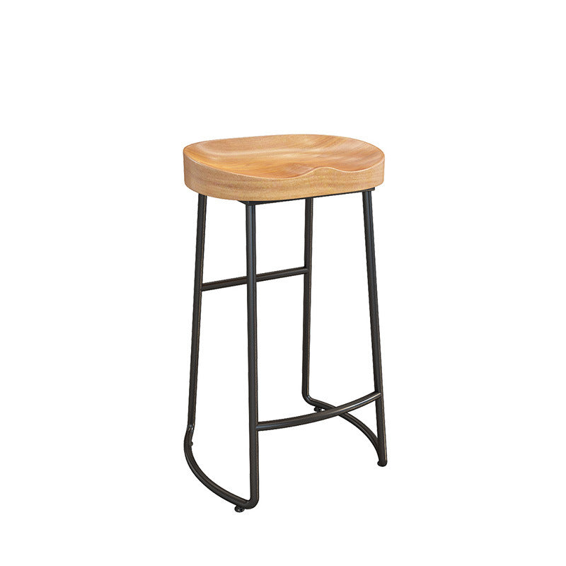 Industrial Style Bar Table Set 1/9 Pieces Solid Wood Rectangle Table and Stool Set Brown 29"H Stool (Single) Clearhalo 'Bar Furniture' 'furn' 'furn_home_bar_bar_sets' 'Furniture' 'Home Bars & Bar Sets' 'home_bar_bar_sets' 'Kitchen & Dining Furniture' 6742213