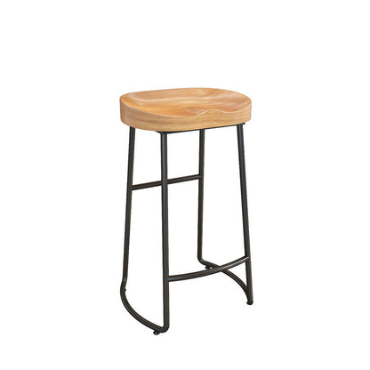Industrial Style Bar Table Set 1/9 Pieces Solid Wood Rectangle Table and Stool Set Brown 29"H Stool (Single) Clearhalo 'Bar Furniture' 'furn' 'furn_home_bar_bar_sets' 'Furniture' 'Home Bars & Bar Sets' 'home_bar_bar_sets' 'Kitchen & Dining Furniture' 6742213