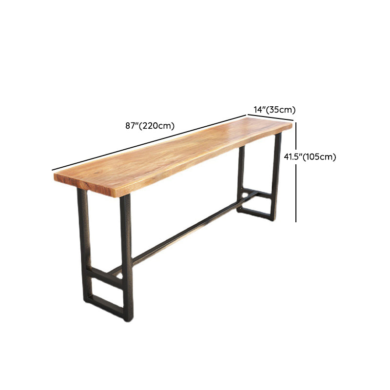 Industrial Style Bar Table Set 1/9 Pieces Solid Wood Rectangle Table and Stool Set Clearhalo 'Bar Furniture' 'furn' 'furn_home_bar_bar_sets' 'Furniture' 'Home Bars & Bar Sets' 'home_bar_bar_sets' 'Kitchen & Dining Furniture' 6742243