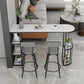 Contemporary Stone Bar Table Set 1/3 Pieces Bar table with Upholstered Stools for Indoor