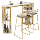Faux Marble Bistro Set Glam Style 1/3 Pieces Bar Height Pub Set for Indoor