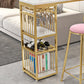 Faux Marble Bistro Set Glam Style 1/3 Pieces Bar Height Pub Set for Indoor
