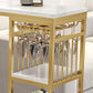 Faux Marble Bistro Set Glam Style 1/3 Pieces Bar Height Pub Set for Indoor