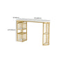 Faux Marble Bistro Set Glam Style 1/3 Pieces Bar Height Pub Set for Indoor