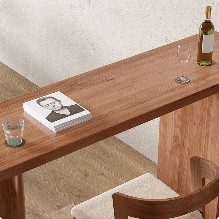 Industrial 1/2 Pieces Bar Table Set Pine Wood Counter Table with High Stools Clearhalo 'Bar Furniture' 'furn' 'furn_home_bar_bar_sets' 'Furniture' 'Home Bars & Bar Sets' 'home_bar_bar_sets' 'Kitchen & Dining Furniture' 6742338