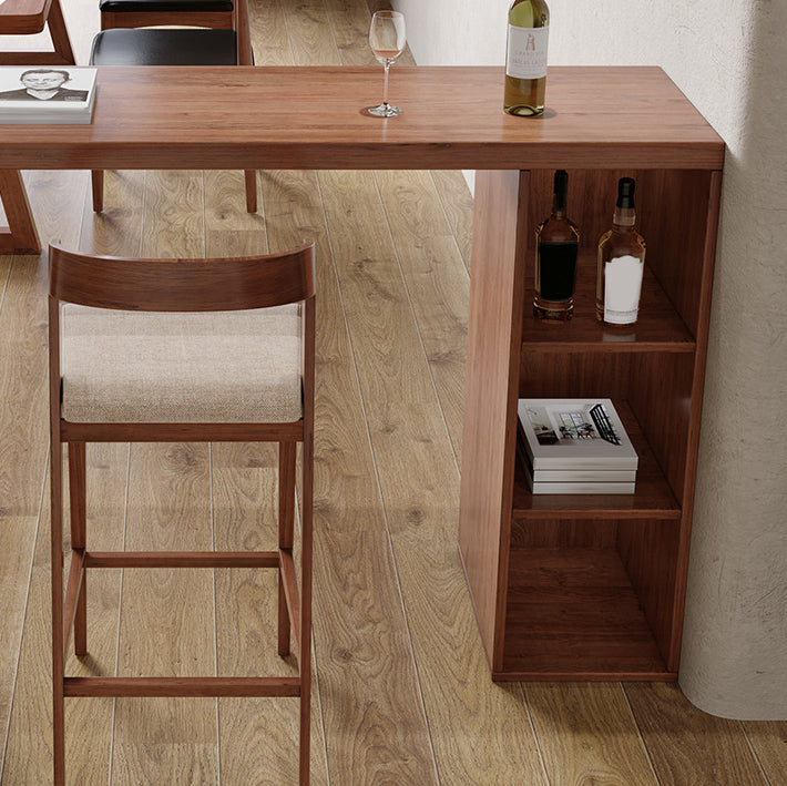 Industrial 1/2 Pieces Bar Table Set Pine Wood Counter Table with High Stools Clearhalo 'Bar Furniture' 'furn' 'furn_home_bar_bar_sets' 'Furniture' 'Home Bars & Bar Sets' 'home_bar_bar_sets' 'Kitchen & Dining Furniture' 6742339