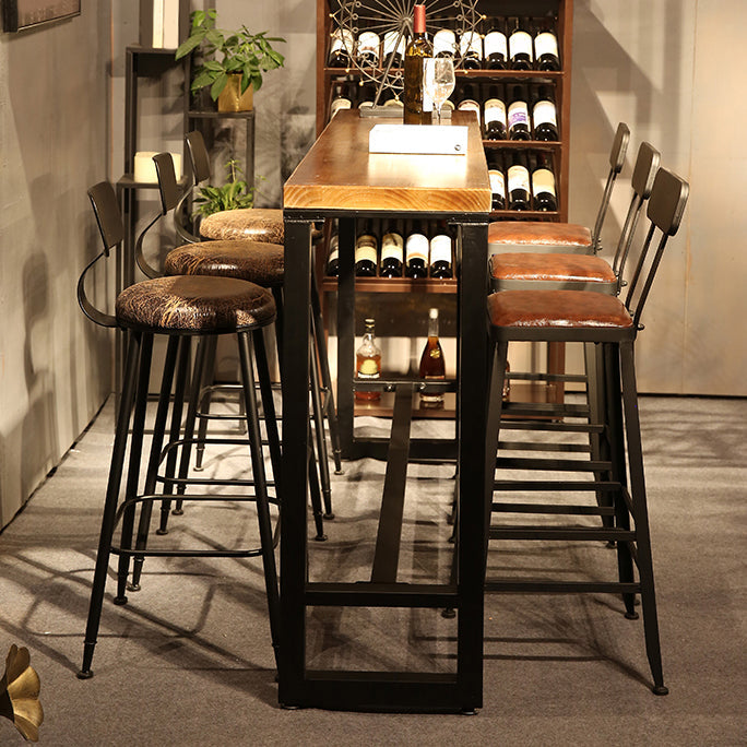 Juego de barra de estilo industrial, juego de comedor de pub de madera maciza de 1/2/3/4/7 piezas para interior