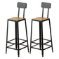 Industrial Wooden 1/2/5 Pieces Bar Table Set Rectangle Bar Table with Metal Legs Light-Brown 26"H Stool (Single) Clearhalo 'Bar Furniture' 'furn' 'furn_home_bar_bar_sets' 'Furniture' 'Home Bars & Bar Sets' 'home_bar_bar_sets' 'Kitchen & Dining Furniture' 6742414