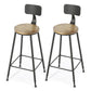 Industrial Wooden 1/2/5 Pieces Bar Table Set Rectangle Bar Table with Metal Legs Natural 29.5"H Stool (Set of 2) Clearhalo 'Bar Furniture' 'furn' 'furn_home_bar_bar_sets' 'Furniture' 'Home Bars & Bar Sets' 'home_bar_bar_sets' 'Kitchen & Dining Furniture' 6742416