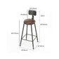 Industrial Wooden 1/2/5 Pieces Bar Table Set Rectangle Bar Table with Metal Legs Clearhalo 'Bar Furniture' 'furn' 'furn_home_bar_bar_sets' 'Furniture' 'Home Bars & Bar Sets' 'home_bar_bar_sets' 'Kitchen & Dining Furniture' 6742425