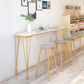 Set tavolo da bar moderno da 1/4/7 pezzi Tavolo da banco rettangolare in pietra con sgabelli alti