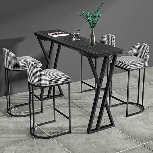 Tavolo da barra da barre da barre da barre da barre da barre da barra da barra rettangolo con sgabelli alti