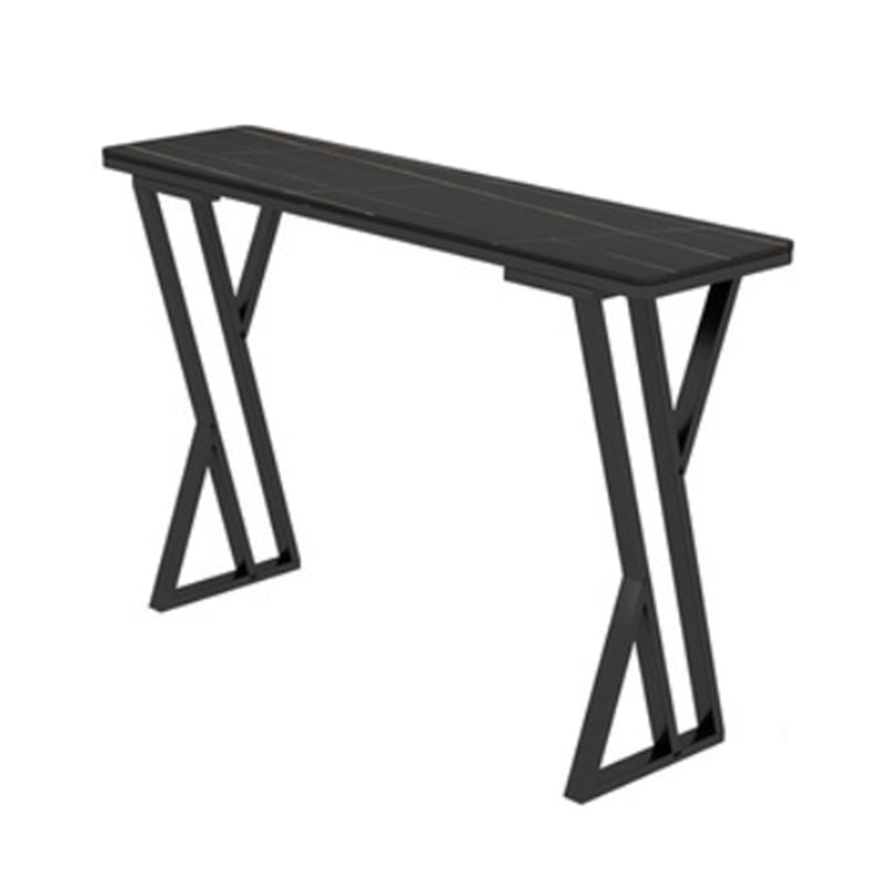Industrielles 1/5-teiliges Bartisch-Set, rechteckiger Stein-Thekentisch mit hohen Hockern