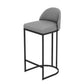 Industrielles 1/5-teiliges Bartisch-Set, rechteckiger Stein-Thekentisch mit hohen Hockern