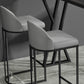 Industrielles 1/5-teiliges Bartisch-Set, rechteckiger Stein-Thekentisch mit hohen Hockern