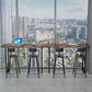 Modern Wooden 1/2/3 Pieces Bar Table Set Rectangle Bar Table with Metal Leg Clearhalo 'Bar Furniture' 'furn' 'furn_home_bar_bar_sets' 'Furniture' 'Home Bars & Bar Sets' 'home_bar_bar_sets' 'Kitchen & Dining Furniture' 6742517