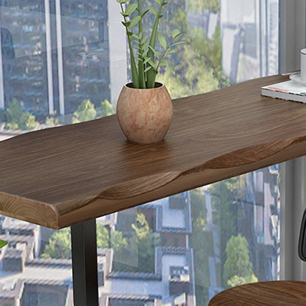 Modern Wooden 1/2/3 Pieces Bar Table Set Rectangle Bar Table with Metal Leg Clearhalo 'Bar Furniture' 'furn' 'furn_home_bar_bar_sets' 'Furniture' 'Home Bars & Bar Sets' 'home_bar_bar_sets' 'Kitchen & Dining Furniture' 6742522