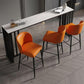 Modern Style Sintered Stone 1/2/4 Pieces Bar Table Set Rectangle Bar Table for Home Use 4 Pieces: 1 Table, 3 Orange Stools Clearhalo 'Bar Furniture' 'furn' 'furn_home_bar_bar_sets' 'Furniture' 'Home Bars & Bar Sets' 'home_bar_bar_sets' 'Kitchen & Dining Furniture' 6742551