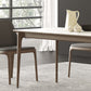 Contemporary Style 1/2/3/4 Pieces Dining Chairs Set Stone Rectangle Furniture in White