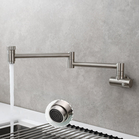 Modern Faucet 1-Handle Brass Single Level Low Profile Pot Filler Kitchen Faucet Clearhalo 'Home Improvement' 'home_improvement' 'home_improvement_kitchen_faucets' 'Kitchen Faucets' 'Kitchen Remodel & Kitchen Fixtures' 'Kitchen Sinks & Faucet Components' 'kitchen_faucets' tap taps 6742886