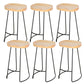 Contemporary Barstool Contoured Seat Bar Stool with Metal Base 6 Piece Set Clearhalo 'Bar Furniture' 'Bar Stools' 'bar_stools' 'furn' 'furn_bar_stools' 'Furniture' 'Kitchen & Dining Furniture' 6746000