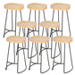 Contemporary Barstool Contoured Seat Bar Stool with Metal Base 8 Piece Set Clearhalo 'Bar Furniture' 'Bar Stools' 'bar_stools' 'furn' 'furn_bar_stools' 'Furniture' 'Kitchen & Dining Furniture' 6746002