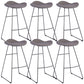 Glam Leather Bar Stool Backless Metal Base Counter Stool for Bristol