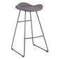 Glam Leather Bar Stool Backless Metal Base Counter Stool for Bristol
